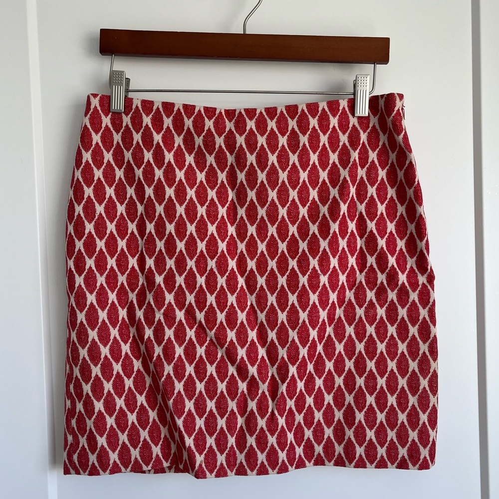 Ann Taylor Red and White Skirt